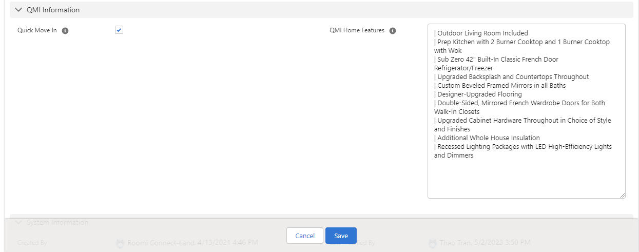 QMI Salesforce settings